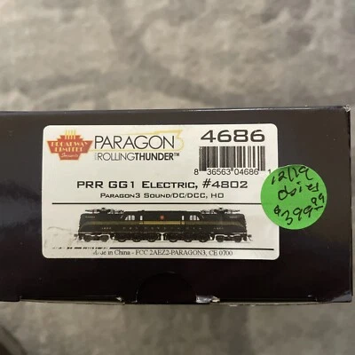 New! HO BEL 4686 Paragon 4 PRR GG 1 Electric #4802 DC, DCC, Sound. $ 399.99 - Image 1 of 4