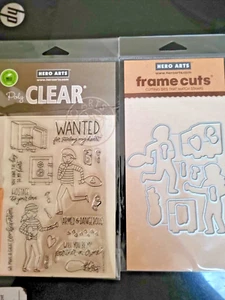 HERO ARTS Stealing My Heart Clear Stamps & Die Set Valentine Love Phrases Retire - Picture 1 of 3