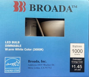 LED Light Bulbs 1000 Lumens 3000k Warm White Flood Lamp 12W Broada BR-30 2 Pack - Picture 1 of 9