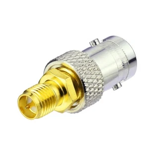 BNC Jack to RP SMA female (male pin) straight Audio RF Coaxial Adapter Connector - Picture 1 of 3