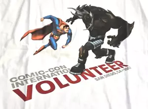 2007 San Diego Comic Con SDCC Superman Doomsday Double Side T Shirt Volunteer XL - Picture 1 of 7