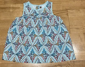 Girl's Tea Collection Light Blue Printed Top Size 8-10 EUC - Picture 1 of 3