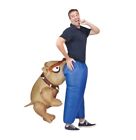 Man Eating Bull Dog Biting Inflatable Halloween Costume Adult One Size New Gemmy