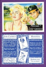 Jose Canseco (A's) & Madonna 1991 Cardboard Dreams Art Oddball Card #5 Type A