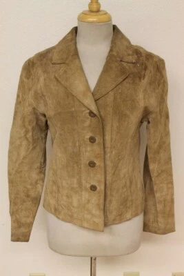 WOMENS MAXIMA WILSONS OCHRE BROWN SUEDE/LEATHER JACKET SZ M - Image 1 of 4