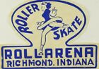 1930's-50's Roller Skate Rollarena Richmond, Indiana Skating Label B5
