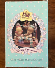 Precious Moments Ornament  "Good Friends Share Sew Much" Holiday Christmas