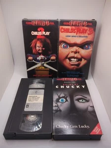 Child's Play 1, 2, 3 & Bride of Chucky VHS Video Cassette Tape Lot *Read - Picture 1 of 13