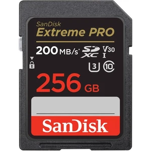 SanDisk Extreme PRO 256GB SDXC Card, UHS-I, Class 10, V30, U3, up to 200 MB/s - Picture 1 of 5