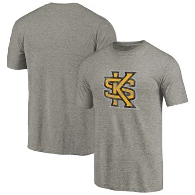 Men's Heathered Gray Kennesaw State Owls Primary Classic Logo Tri-Blend T-Shirt - Image 1 of 3