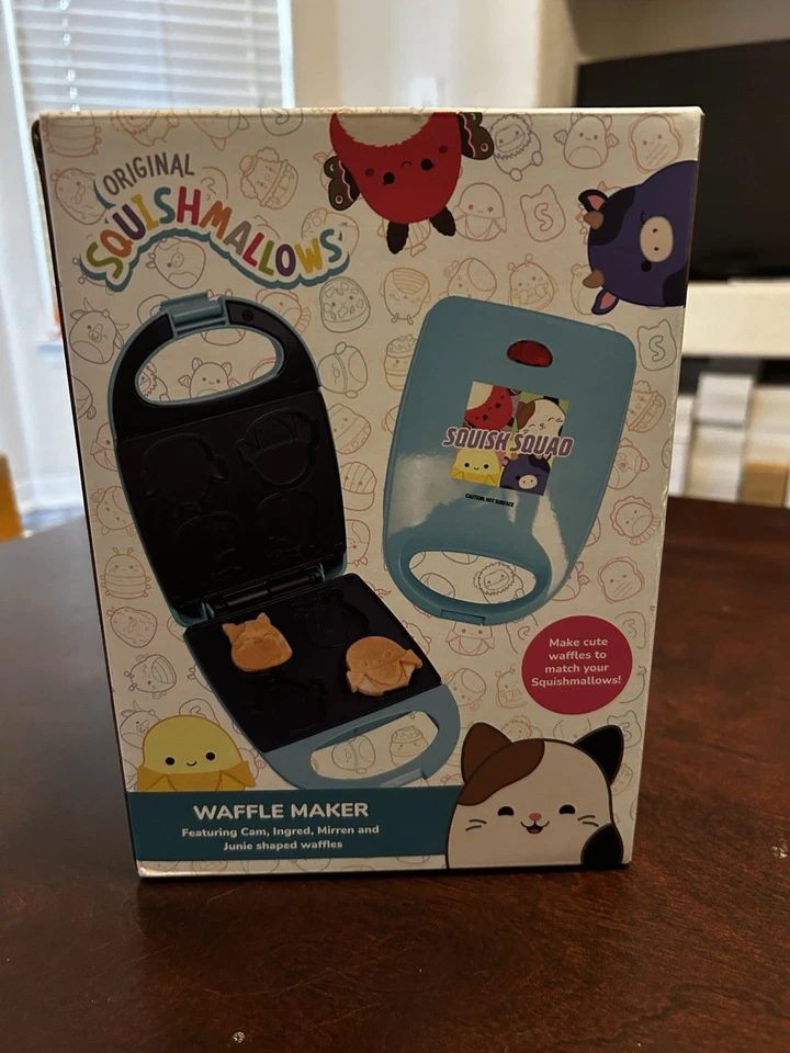 ORIGINAL SQUISHMALLOWS WAFFLE MAKER CAM INGRED MIRREN JUNIE SHAPED WAFFLES