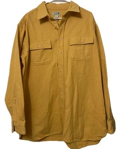 L.L. Bean Men’s Thick Chamois Mustard Button Shirt!! XL- Tall!! - Picture 1 of 7