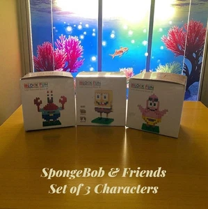 SpongeBob & Friends Mini Building Blocks Set Of 3 Characters - Picture 1 of 4