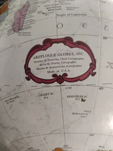 Vintage Replogle Globes Inc 12 Inch Diameter Globe Platinum Classic Series - Picture 1 of 8