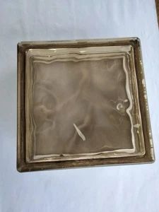 Glasbausteine 24x24x8cm Glasbaustein Bronze Dekor Wolke Top - Bild 1 von 4