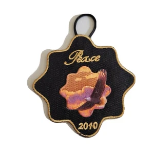 American Eagle Patch Hanging Ornament 2010 Date PEACE Sunset Ornamental Back - Picture 1 of 6