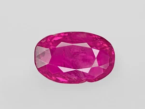 Zaffiro rosa certificato GIA BIRMANIA 3,88 cts ovale rosa intenso non trattato naturale - Foto 1 di 8