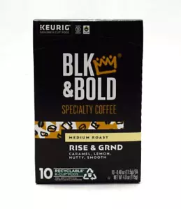 BLK & Bold Rise & GRND Coffee Signature tostado medio, 10 cápsulas K-Cup - Imagen 1 de 3