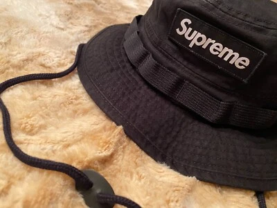 Supreme Military Boonie BLACK FW21 - SIZE S/M - NEW Authentic + Box Logo Sticker - Image 1 of 4