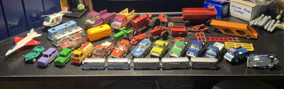 Nice VINTAGE Lot of TOOTSIE TOY Cars Trucks Tractors BUDDY L & Other Metal Toys! - Image 1 of 4