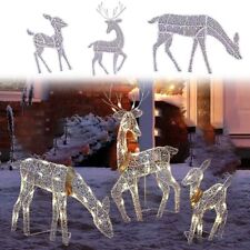 Decoration Christmas Deer Wrought Iron Lighting Xmas Reindeer Yard Elk Statue