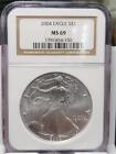 2004 AMERICAN Silver Eagle NGC MS 69