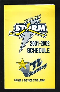 Grande Prairie Storm--2001-02 Pocket Schedule--AJHL - Picture 1 of 2