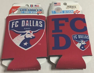 MLS FC Dallas Koozie Soccer Toro Sided Can Coolers By Wincraft Futbol Lot of 2 - Picture 1 of 6