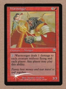 MTG - Warmonger - Mercadian Masques - Uncommon VF/EX - Single Foil Card - Picture 1 of 2