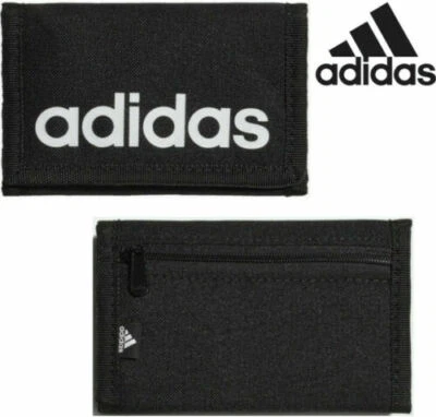 adidas Wallet Sport Velc ro Tri fold Linear Zipped Compartment zip money - Black - Image 1 of 4