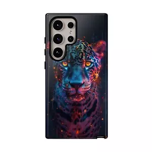 Abstrakt Jaguar Neon Leopard - Handy Tinte Hülle für Samsung Galaxy S25 S24 S23 S22 - Bild 1 von 91