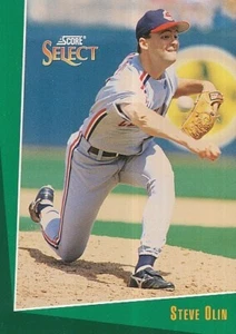 #377 CLEVELAND INDIANS # STEVE OLIN - RP # BASEBALL CARD SCORE SELECT MBL 1992 - Bild 1 von 2
