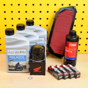 Kit Original Bujías Filtro de Aceite Aire Msk 10W40 Para: Honda CBR CB 650R - Imagen 1 de 2
