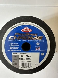 Berkley ProSpec Chrome Premium Braided line White 65lb 2500yds. MADE IN USA. - Picture 1 of 2