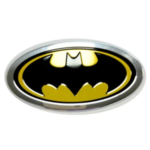 132mm Yellow Batman Logo Emblem Car Dark Knight Bat Front Rear Trunk Lid Badge - Picture 1 of 5