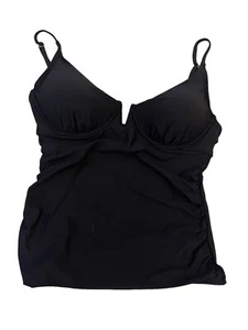 Anne Cole Damen Größe Large Tankini verstellbare Träger Badeanzug Schwimmen Oberteil schwarz - Bild 1 von 7