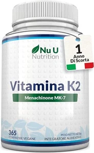 Nu U Nutrition Vitamina K2 Menachinone MK7 365 Compresse - Foto 1 di 10