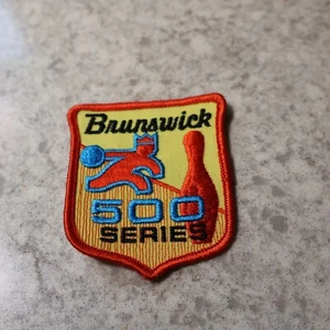 BRUNSWICK - Embroidered Patch Sew On - 500 Series - Yellow, Orange, Blue Version - Picture 1 of 3