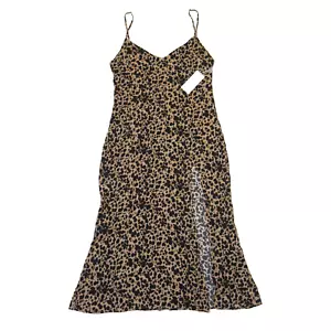 NWT Reformation Crimini Midi in Blitz Cheetah Leopard Animal Tank Slip Dress 8 - Picture 1 of 4