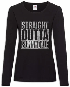 Straight Outta Sunnydale Damen Langarm T-Shirt Buffy The Fun Vampire Xander - Picture 1 of 1