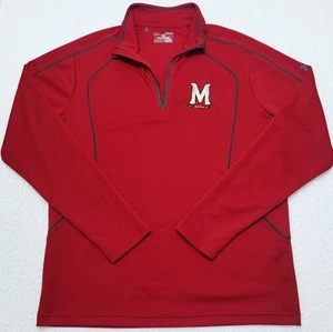 TEAM ISSUED Under Armour Maryland Terrapins red 1/4 zip jacket Men's MEDIUM M - Picture 1 of 5