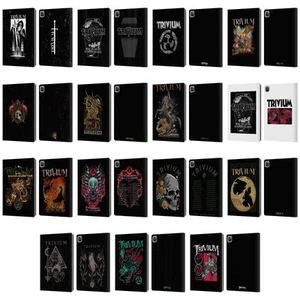 OFFICIAL TRIVIUM GRAPHICS LEATHER BOOK WALLET CASE COVER FOR APPLE iPAD - Picture 1 of 21