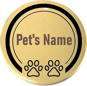 Individuelle 2 Pfoten Haustier-ID-Etiketten für Hunde- oder Katzenhalsband - lasergeätztes niedliches Namensschild - Bild 1 von 64