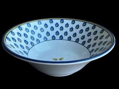 Williams Sonoma Marseille 12" Cuenco para servir plástico melamina blanco azul amarillo Foto 1 de 4