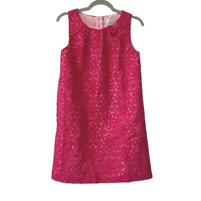 Gymboree Dressed Up Girls Dress Pink Floral Embroidered Bow Size 8 - Image 1 of 4