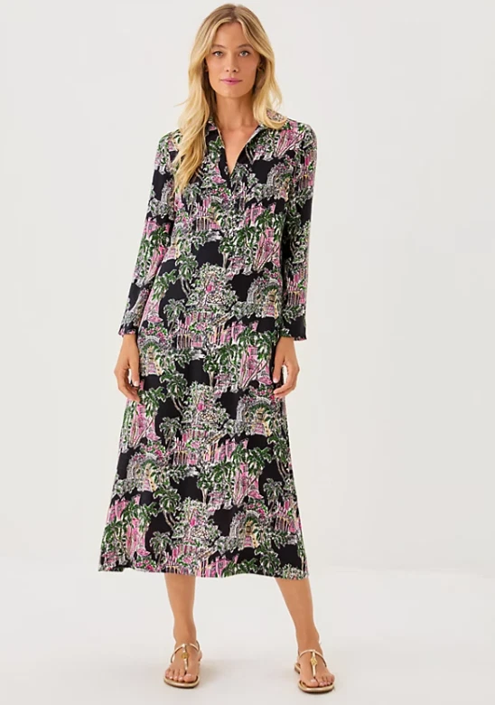 (取寄) リリー ピュリッツァー レディース シモナ ドレス Lilly Pulitzer women Simona Dress Onyx Pb Anniversary Toile NWT Lilly Pulitzer Simona Midi Dress Onyx Pb Anniversary Toile