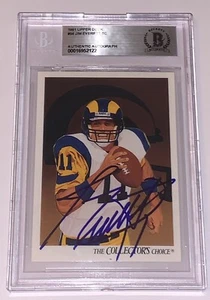 Jim Everett signed 1991 Upper Deck Card 94 Rams football beckett coa slabbed - Picture 1 of 6