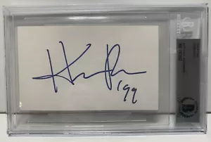 Herb Ritts Fotograf signiert signiert handsigniert 3x5 Index Beckett zertifizierte Platte - Bild 1 von 3