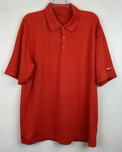 Nike Golf Shirt Mens L Short Sleeve Polo Red Fit -Dry Lightweight Collared - Picture 1 of 7