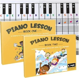 Color Piano & Keyboard Note Chart and Complete Color Piano Book 1 and 2 - Picture 1 of 5